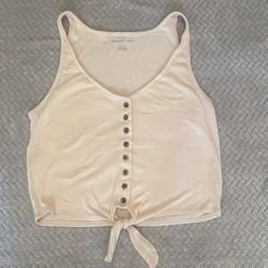 American Eagle Outfitters Cream Tank Top